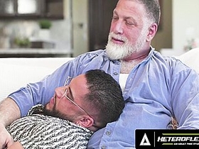 Heteroflexible - Bear Dilf Brings Hot Muscle Hunk Home So Bottom Boyfriend Can Top Too! Dp Threesome